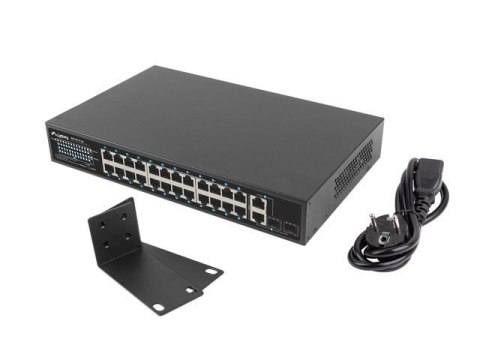 SWITCH LANBERG RSFE-24P-2C-250 24X 100MB POE+/2X COMBO RACK 19" GIGABIT ETHERNET 250W Lanberg