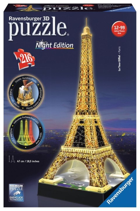 Puzzle 3D Wieża Eiffla LED Night Edition TM Toys