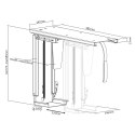 MACLEAN UCHWYT DO KOMPUTERA CZARNY REGULOWANY MAX. 10KG. MC-885 Maclean