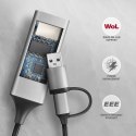 Karta sieciowa AXAGON ADE-TXCA Gigabit Ethernet, USB-C + USB-A - Titanium Grey AXAGON