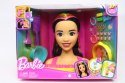 BARBIE Głowa Do Stylizacji Neonowa Tęcza Czarne Włosy HMD81 MATTEL