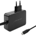 Ładowarka Qoltec 52387 GAN POWER PRO 1XUSB-C 90W 5-20V 3-4.5A CZARNA Qoltec