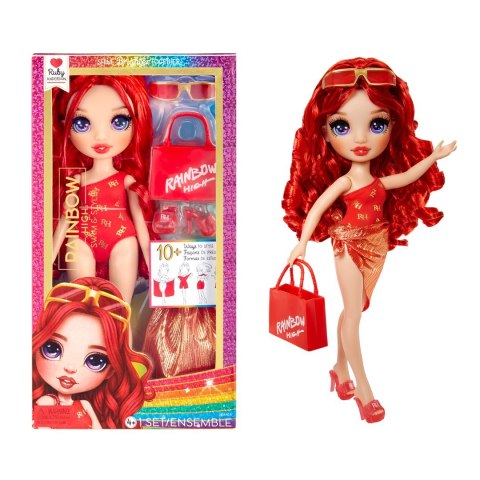 Rainbow High Swim & Style Fashion Doll- Ruby (Red) MGA