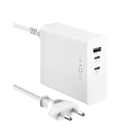 Stała stacja ładująca 2xUSB-C/1xUSB, GaN, PD 3.1 obsługa, 140W | FIXCG140-2C1A-WH No name