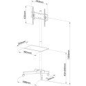 TECHLY STOJAK MOBILNY TV LED/LCD 23-55 CALI 150CM REGULOWANY ICA-TR21 TECHly