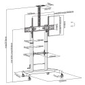 Techly ICA-TR36 uchwyt do tablic informacyjnych 2,54 m (100") Czarny TECHly