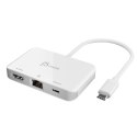 Stacja dokująca j5create USB-C to 4K HDMI Ethernet Adapter 1x4K HDMI/1xUSB-C/1xRJ45 Gigabit; kolor biały JCA351-N J5 Create