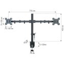 TECHLY PODWÓJNE RAMIĘ BIURKOWE 2X LED/LCD 13-27 CA TECHly