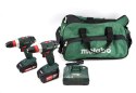 METABO.ZESTAW 2xBS18Q + AKU LiPOWER 1x2,0 Ah 1x4,0 Ah +TORBA %%% Metabo