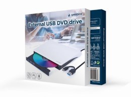 GEMBIRD ZEWNĘTRZNA NAGRYWARKA DVD 8X, CD 24X USB 3.1 SLIM CZARNO-BIAŁA GEMBIRD