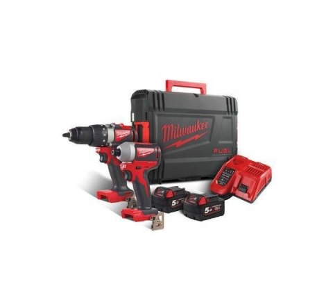 MILWAUKEE.POWERPACK M18BLPP2B2-502X M18BLDD2+M18BLID2 2x5,0Ah ... MILWAUKEE