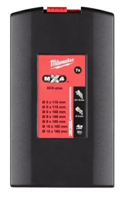 MILWAUKEE WIERTŁO SDS PLUS MX4 KPL. 7szt MILWAUKEE