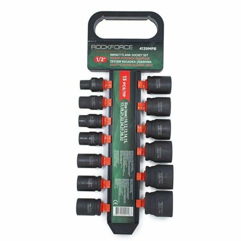 ROCKFORCE NASADKI UDAROWE KRÓTKIE 13szt.1/2" 10-32mm /WIESZAK No name