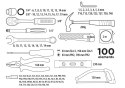 Zestaw narzędziowy Top Tools 1/4", 3/8" 100 sztuk TOP TOOLS