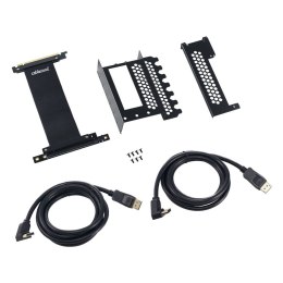 Pionowy uchwyt karty graficznej CableMod CM-VPB-2DK-R z typu riser PCIe x16, 2x DisplayPort - czarny Cablemod