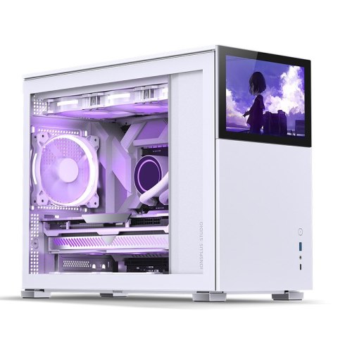 Obudowa Jonsbo D31 Screen Micro-ATX, Szkło Hartowane - biała Jonsbo