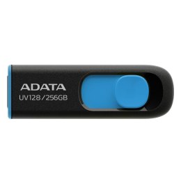 ADATA UV128 pamięć USB 256 GB USB Typu-A 3.2 Gen 1 (3.1 Gen 1) Czarny, Niebieski ADATA