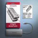 AXAGON HMC-8HLSA Wieloportowy koncentrator USB-C 3.2 Gen 1, 3x USB-A + 4K/60Hz HDMI + SD/microSD, Gigabit LAN, Audio, PD 100W -  AXAGON