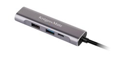 Adapter (HUB) USB typu C na HDMI/USB3.0/USB2.0/C port Kruger & Matz