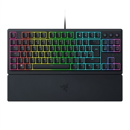 Razer Ornata V3 Tenkeyless niskoprofilowe; Razer Przełączniki membranowe Mecha; powlekane promieniami UV Światło LED RGB NORD Pr RAZER