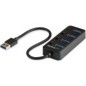 StarTech.com HB30A4AIB huby i koncentratory USB 3.2 Gen 1 (3.1 Gen 1) Type-A 5000 Mbit/s Czarny StarTech