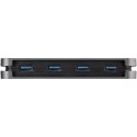 StarTech.com HB30AM4AB huby i koncentratory USB 3.2 Gen 1 (3.1 Gen 1) Type-A 5000 Mbit/s Czarny, Szary StarTech