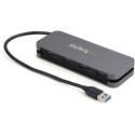 StarTech.com HB30AM4AB huby i koncentratory USB 3.2 Gen 1 (3.1 Gen 1) Type-A 5000 Mbit/s Czarny, Szary StarTech