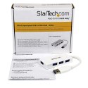 StarTech.com ST4300MINU3W huby i koncentratory USB 3.2 Gen 1 (3.1 Gen 1) Type-A 5000 Mbit/s Biały StarTech