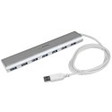 StarTech.com ST73007UA huby i koncentratory USB 3.2 Gen 1 (3.1 Gen 1) Type-A 5000 Mbit/s Srebrny, Biały StarTech