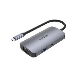 UNITEK HUB USB-C 1XUSB 3.1 GEN1 VGA 2XHDMI PD MST UNITEK