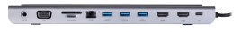 UNITEK HUB USB-C 11W1, USB-C, RJ45, MST, 100W PD UNITEK