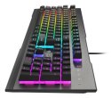 GENESIS Rhod 500 RGB klawiatura Gaming USB QWERTY Portugalski Czarny, Srebrny GENESIS