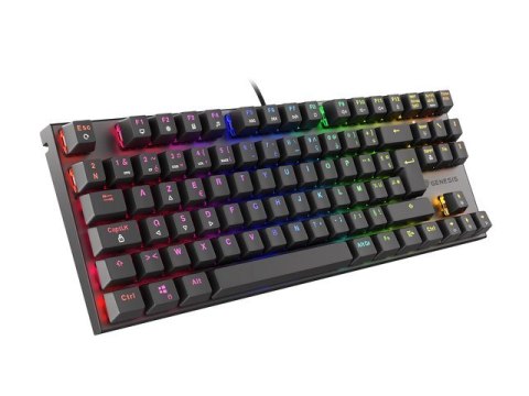 KLAWIATURA DLA GRACZY GENESIS THOR 300 TKL RGB FR PODŚWIETLENIE MECHANICZNA RED SWITCH GENESIS