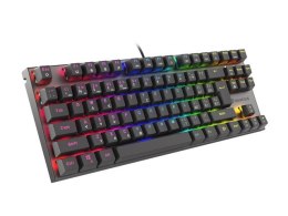 KLAWIATURA DLA GRACZY GENESIS THOR 303 TKL CZ/SK PODŚWIETLENIE RGB MECHANICZNA RED CZARNA HOT SWAP GENESIS