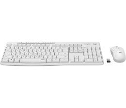 Logitech MK295 Silent Wireless Combo klawiatura Dołączona myszka Biuro USB QWERTZ Niemiecki Biały Logitech