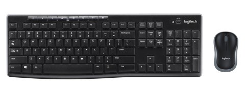 Logitech Wireless Combo MK270 klawiatura Dołączona myszka Uniwersalne USB AZERTY Francuski Czarny Logitech