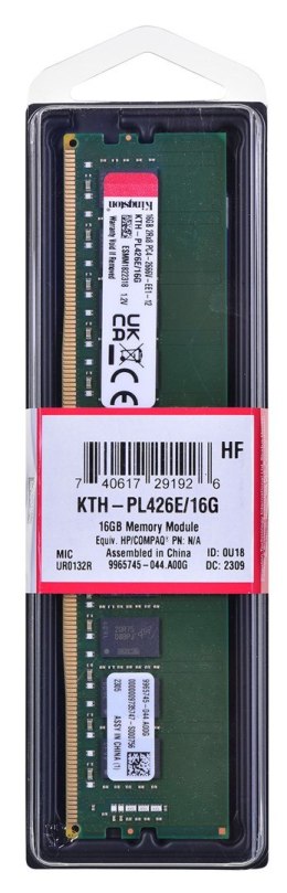 Pamięć Kingston dedykowana do HPE/HP 16GB DDR4-2666Mhz ECC Module Kingston