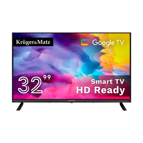 Kruger&Matz KM0232-SA Telewizor LED 32" HD Google TV, DVB-T2/S2/T/C H.265 HEVC Kruger & Matz