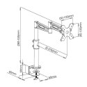 Techly ICA-LCD 502BK uchwyt / stojak do monitorów 68,6 cm (27") Biurko Czarny TECHly