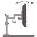 Techly ICA-LCD 502BK uchwyt / stojak do monitorów 68,6 cm (27") Biurko Czarny TECHly