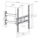 Uchwyt do telewizora Maclean, max vesa 400x400, pasuje do zakrzywionych TV, 33-55", 35kg, MC-647N Maclean