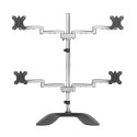 StarTech.com ARMQUADSS uchwyt / stojak do monitorów 81,3 cm (32") Biurko Czarny, Srebrny Manhattan