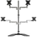 StarTech.com ARMQUADSS uchwyt / stojak do monitorów 81,3 cm (32") Biurko Czarny, Srebrny Manhattan