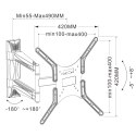 Techly ICA-PLB 271M uchwyt do telewizorów 132,1 cm (52") Czarny TECHly