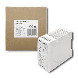 Qoltec Zasilacz na szynę DIN | 40W | 24V | 1.67A | Biały | Slim Qoltec