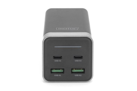 Ładowarka sieciowa uniwersalna zasilacz GaN 4 porty 2x USB-C 2x USB-A PD 3.0 65W czarna No name