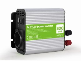 EnerGenie EG-PWC300-01 adapter zasilający/ inwentor/przetwornica Auto 300W Aluminium ENERGENIE