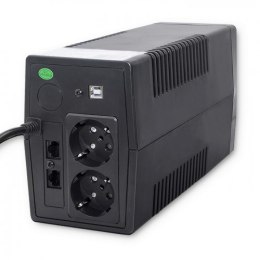 QOLTEC ZASILACZ AWARYJNY UPS 650VA | 360W | LCD | USB | RJ45 Qoltec