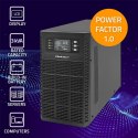 QOLTEC ZASILACZ AWARYJNY UPS 3KVA | 3000W | POWER FACTOR 1.0 | LCD | EPO | USB | ON-LINE Qoltec