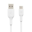 USB-C/USB-A CABLE/PVC 1M WHITE Belkin